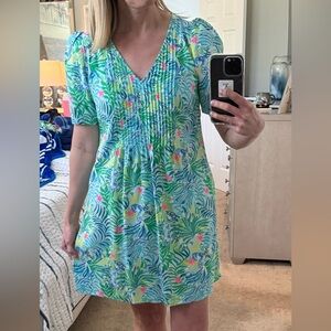 Lilly Pulitzer floral green Danika dress